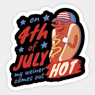 Fourth Of July HotDog Sticker